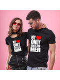 Buy My Heart Only Beats for Him & Her Matching Couple Shirts Valentines Day Gift Couples Tee Shirts His and Her Love T-shirt and get Free Shipping Australia Wide |  | Buy Confidently from Smart Sales Australia