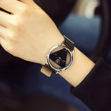 Buy Stylish Hollow Triangle Black & White Wrist Watches for Her and get Free Shipping Australia Wide |  | Buy Confidently from Smart Sales Australia