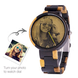 Buy Customisable Print Photo Wooden Watches Couples Gift With Box and get Free Shipping Australia Wide | Wooden Watch | Buy Confidently from Smart Sales Australia