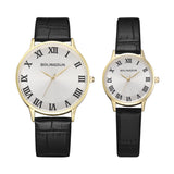 Buy Roman Numeral Couples Watches with Leather Strap and get Free Shipping Australia Wide | Leather Band | Buy Confidently from Smart Sales Australia