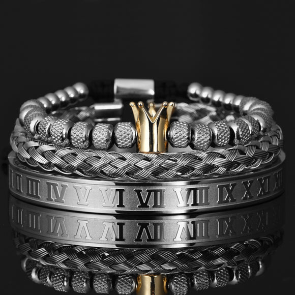 Buy Luxury Roman Royal Crown Men's Bracelet and get Free Shipping Australia Wide | Clothing | Buy Confidently from Smart Sales Australia