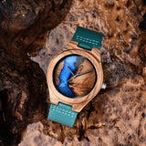 Buy Blue and Black Unique Handmade Wooden Couples Watch Set and get Free Shipping Australia Wide | Wooden Watch | Buy Confidently from Smart Sales Australia