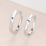 Buy Adjustable Sun and Moon Silver Steel Couples Rings and get Free Shipping Australia Wide | Silver Ring | Buy Confidently from Smart Sales Australia