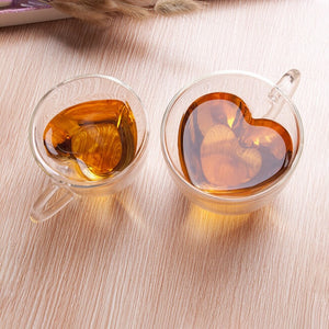 Buy Heart Shaped Double Wall Glass Mug with Heat Resisitance and get Free Shipping Australia Wide |  | Buy Confidently from Smart Sales Australia