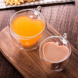 Buy Heart Shaped Double Wall Glass Mug with Heat Resisitance and get Free Shipping Australia Wide |  | Buy Confidently from Smart Sales Australia