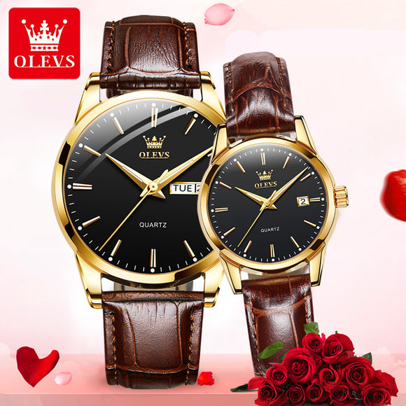 Buy Lovers Vintage Leather Couples Watch Set and get Free Shipping Australia Wide | Leather Band | Buy Confidently from Smart Sales Australia