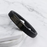 Buy Genuine Black Leather with Engraved Stainless Steel Magnetic Buckle and get Free Shipping Australia Wide | Customised Gifts | Buy Confidently from Smart Sales Australia