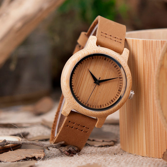 Bobo Bird Bamboo and Quartz Couples Watch Mens Womens Couples Watches